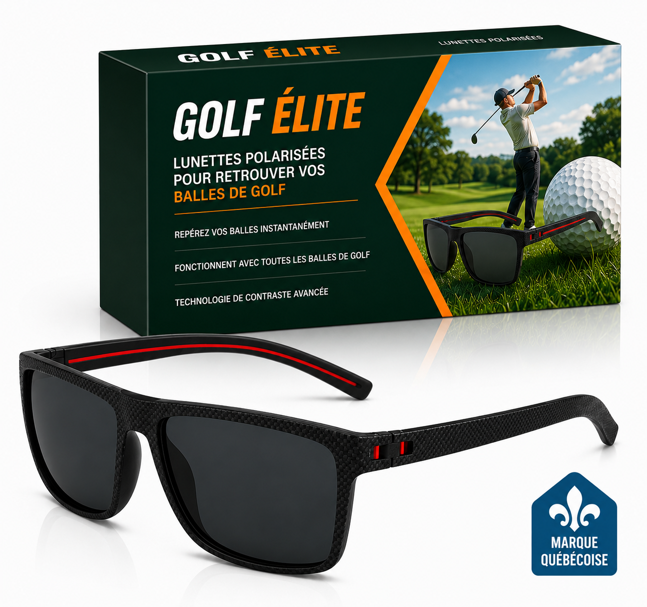 Lunettes hyper polarisées de golf